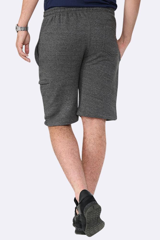 Men Drawcord Side Zipper Plain Shorts