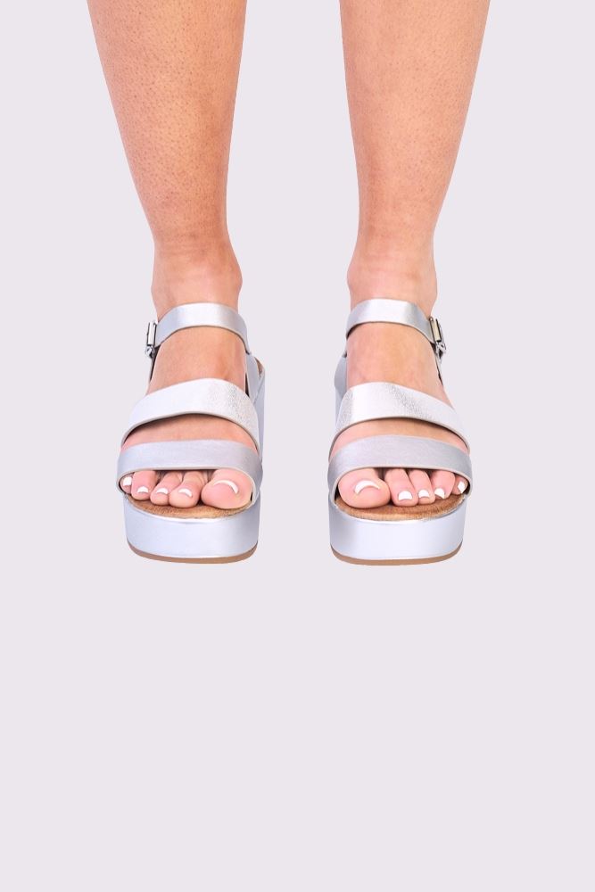 Foil Buckle Strap Sandal