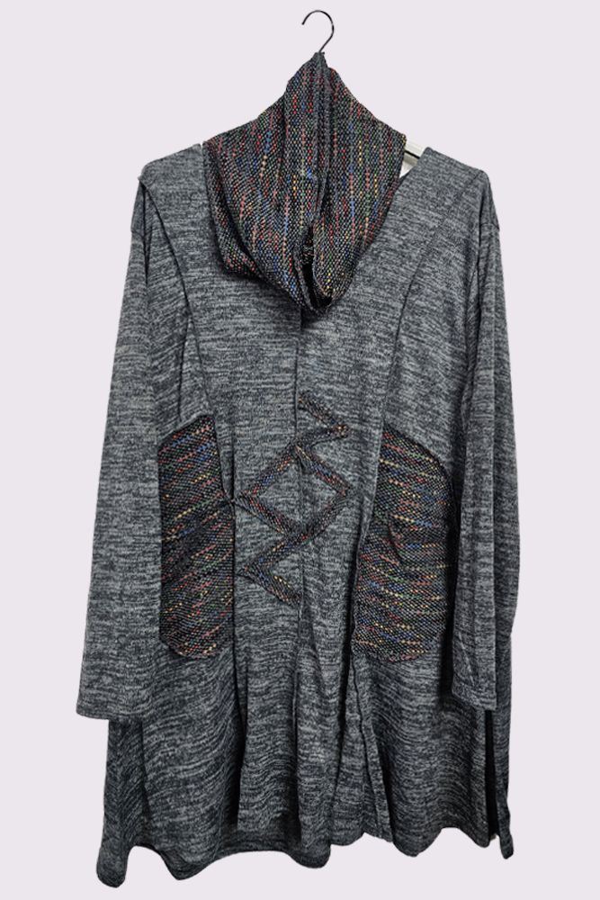 Multi-Colour Zig Zag Scarf Tunic Top