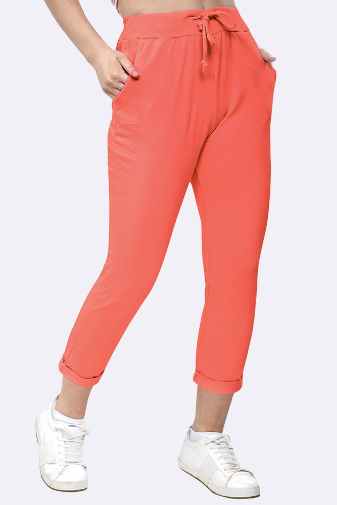 Lily-rose Italian Plain Drawstring Pocket Trousers