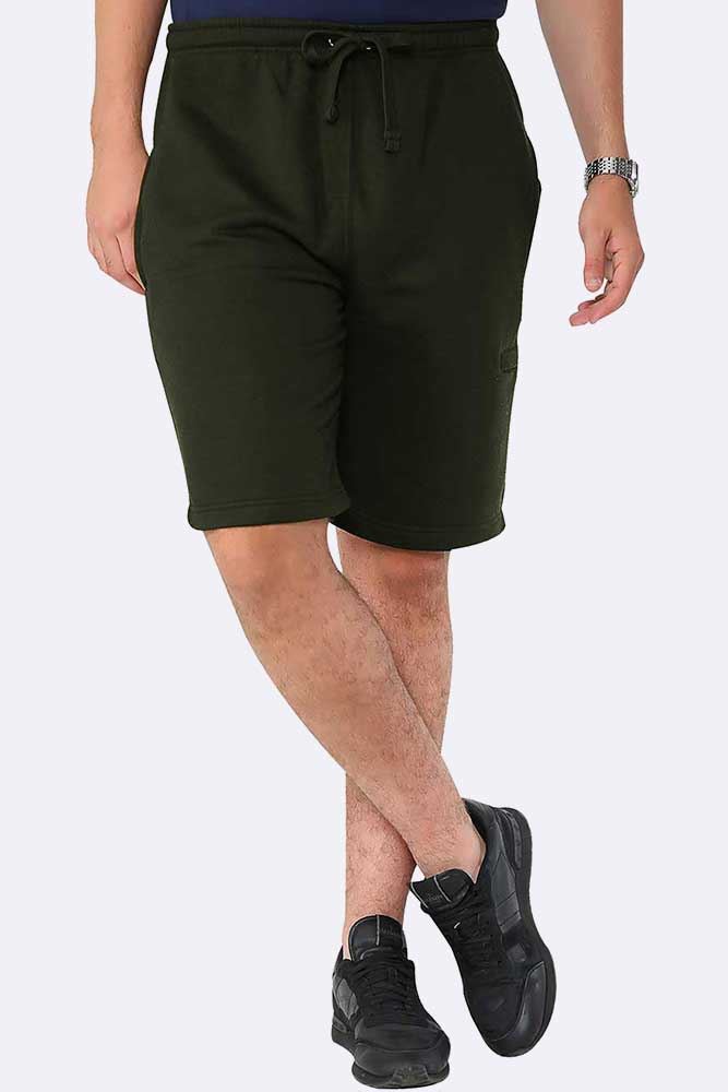 Men Drawcord Side Zipper Plain Shorts