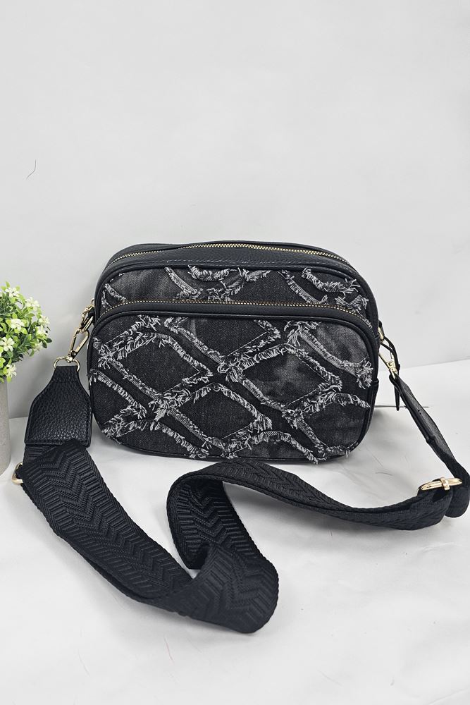 Front Zip Far Shoulder Bag