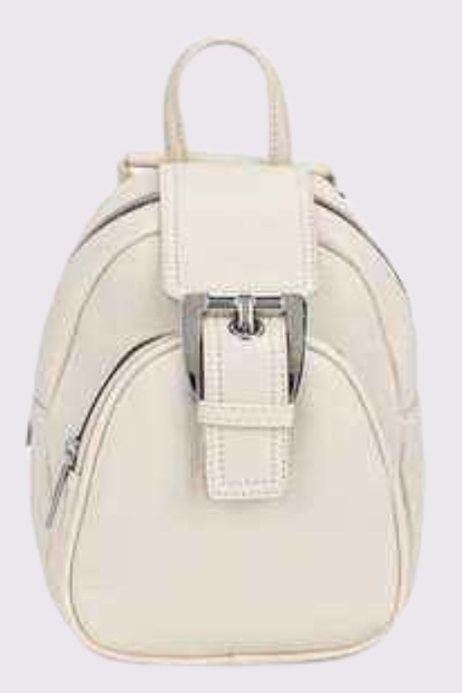 Zipped Backpack Buckle Bag