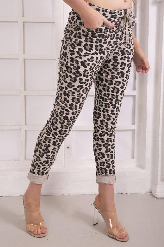 Leopard Print Viscose Trouser