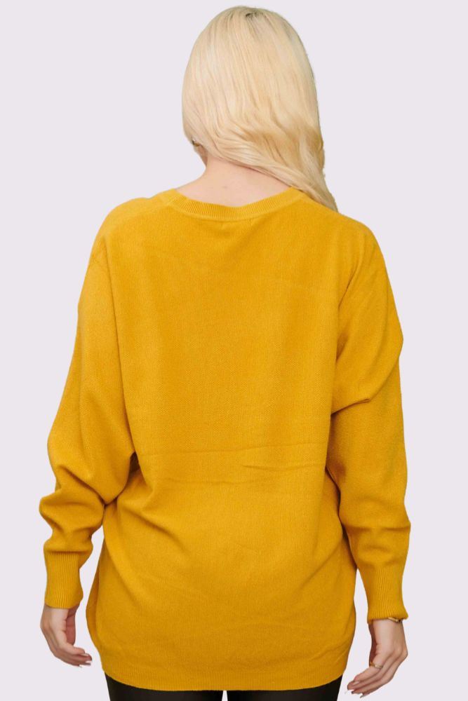 Plain Knitted Soft Feel Jumper