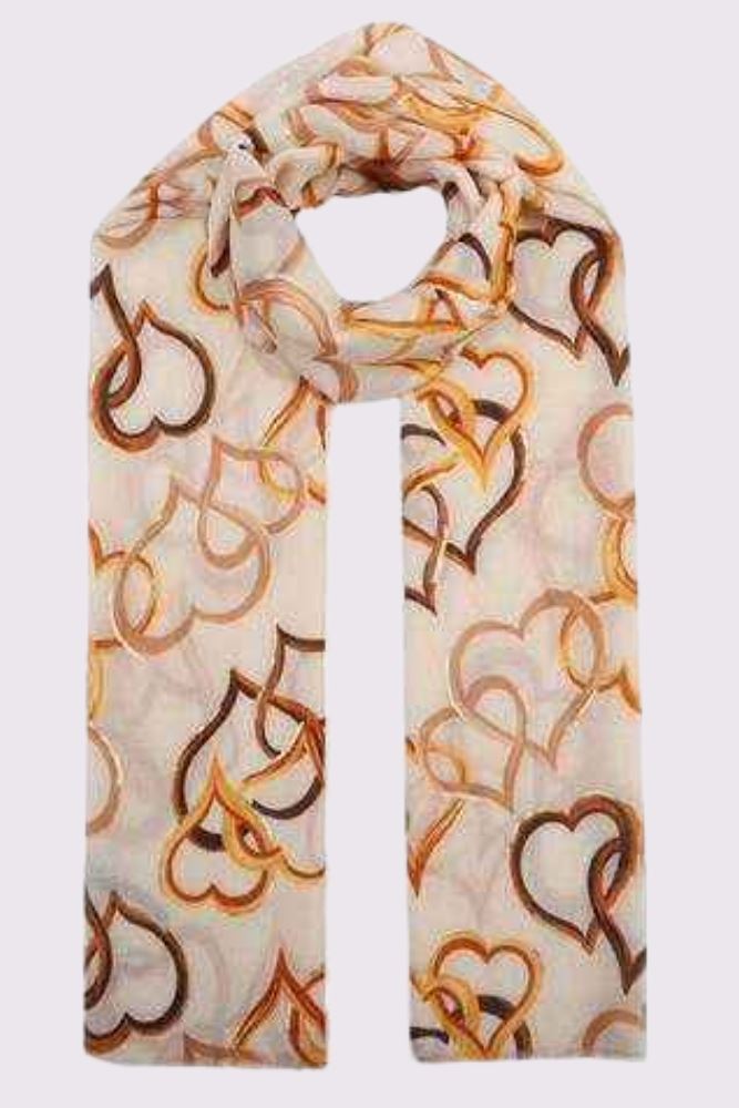 Heart Print Scarves