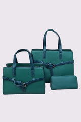 Belted Two Handle Shoulder Bag Set