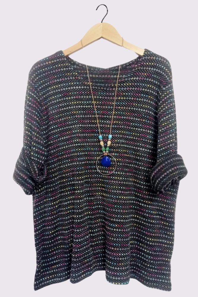 Multi-Colour Necklace Tunic Top