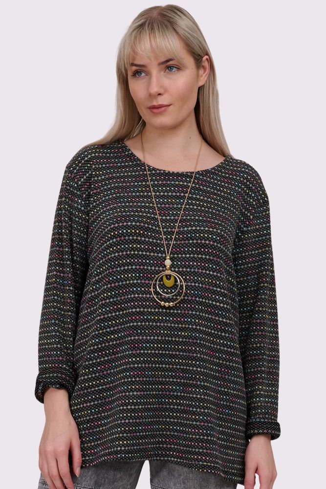 Multi-Colour Necklace Tunic Top