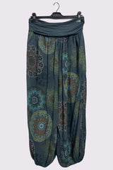 Multi Mandala Print Baggy Harem Style Trousers