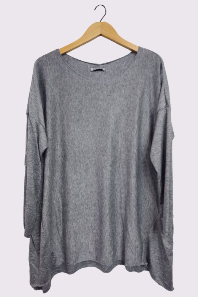 Oversized Soft Feel Slight Dip Hem Top