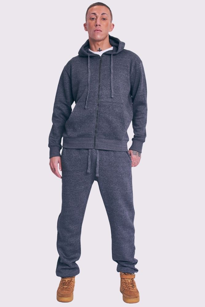 Drawstring Fleece Set Hoodie Top Bottoms Tracksuit