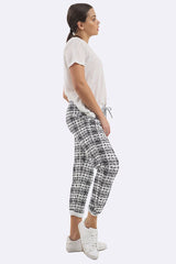 Cotton Star Print Drawstring Trouser