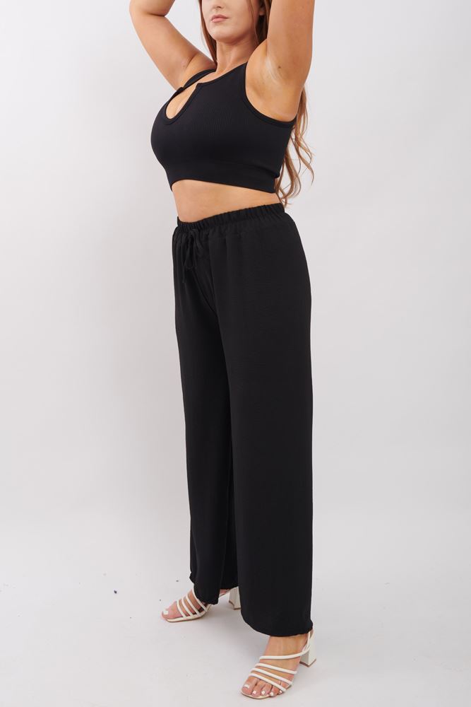 Plain Wide Leg Palazzo