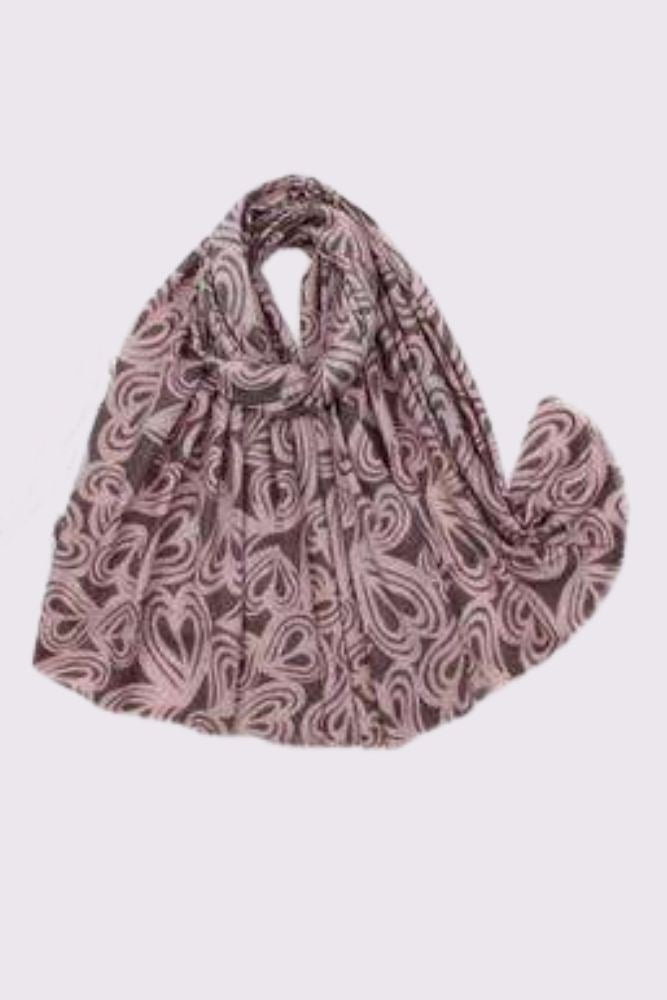 Abstract Heart Print Scarves