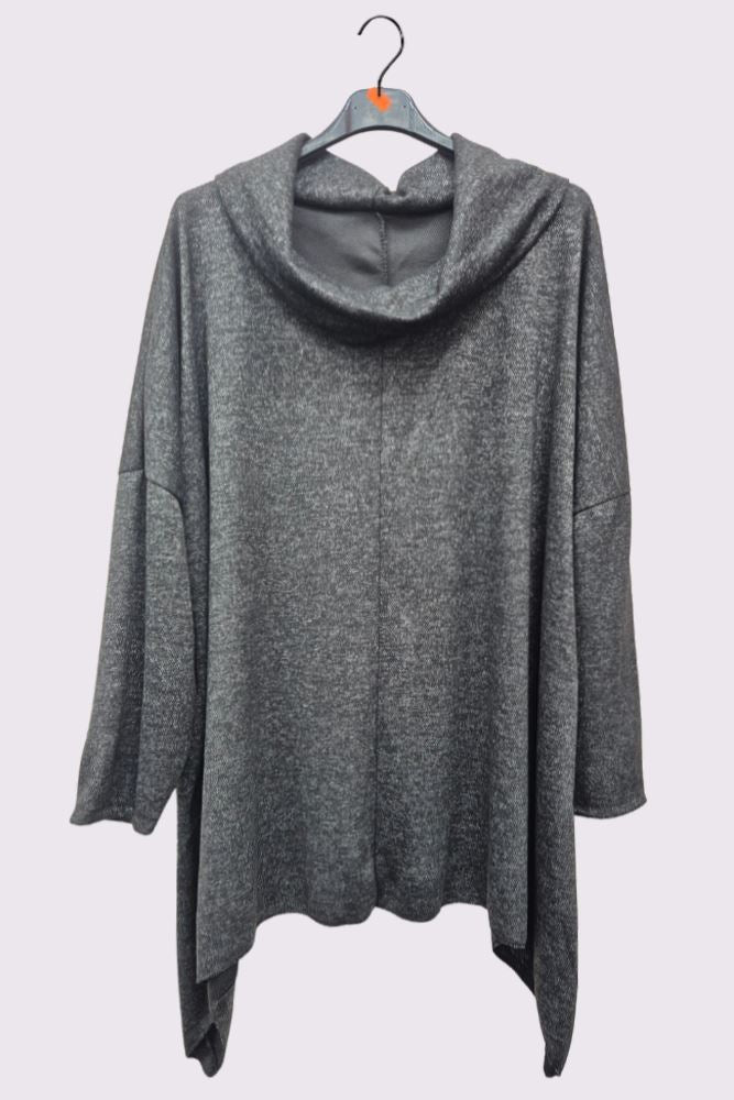 Plain Hanky Hem Soft Feel Oversized Top