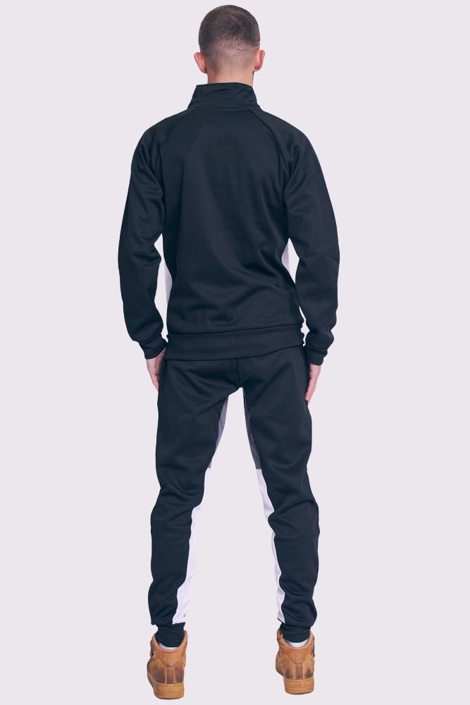 Panelled Zip-through Collared Tracksuit