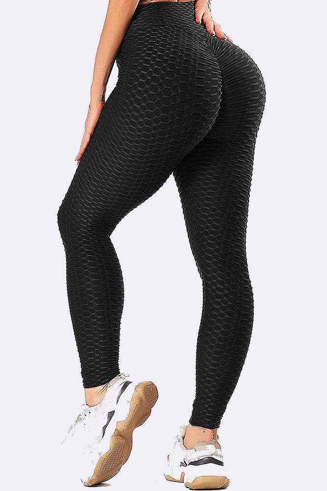 Women High Waisted Honey Comb Leggings