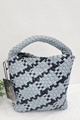 Braided Rope Two Tone Shoulder Bag