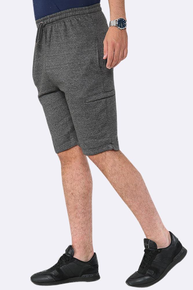 Men Drawcord Side Zipper Plain Shorts