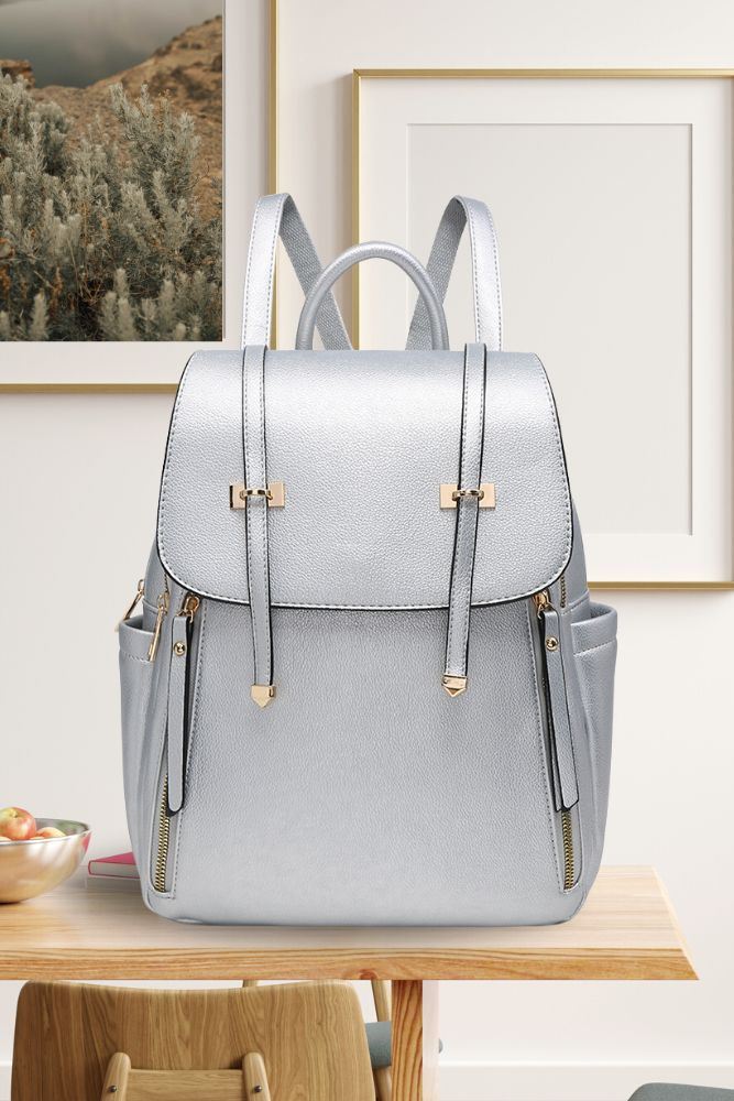 Luxury Leather Top handle Backpack