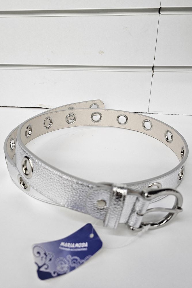 Leather Eyelet Hollow Thin Belt