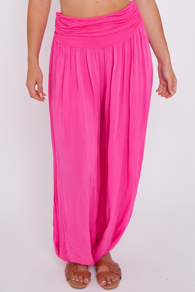 Plain High Waist Harem Pants