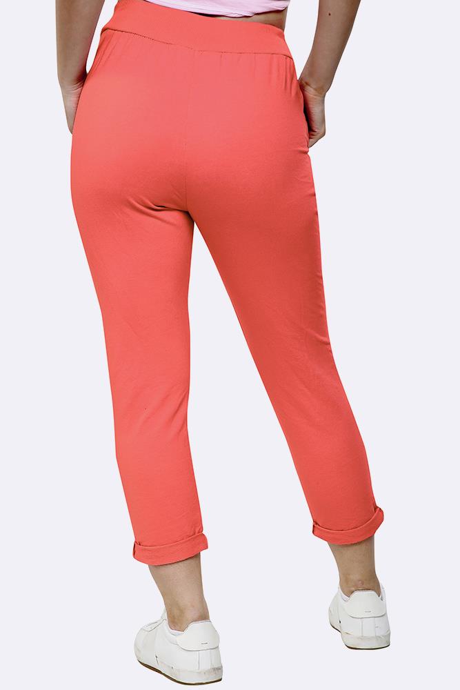 Lily-rose Italian Plain Drawstring Pocket Trousers