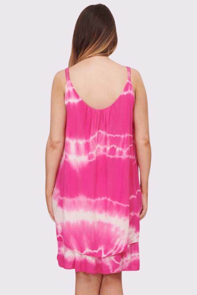 Multi-Layered Tie-Dye Dress
