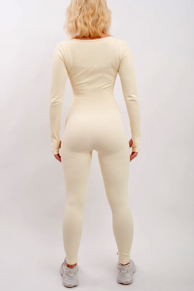 Ribbed Seamless Nylon Jumpsuit