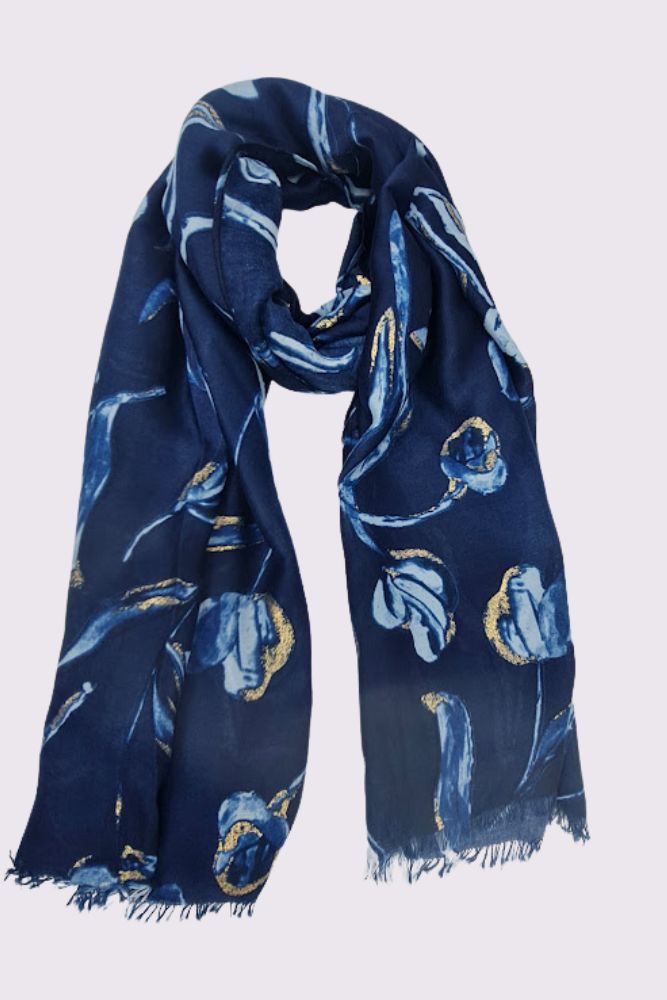 Abstract Print Cotton Scarves