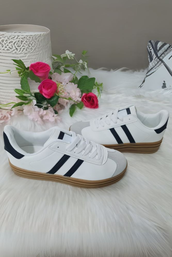 Stripe Lace Up Trainer