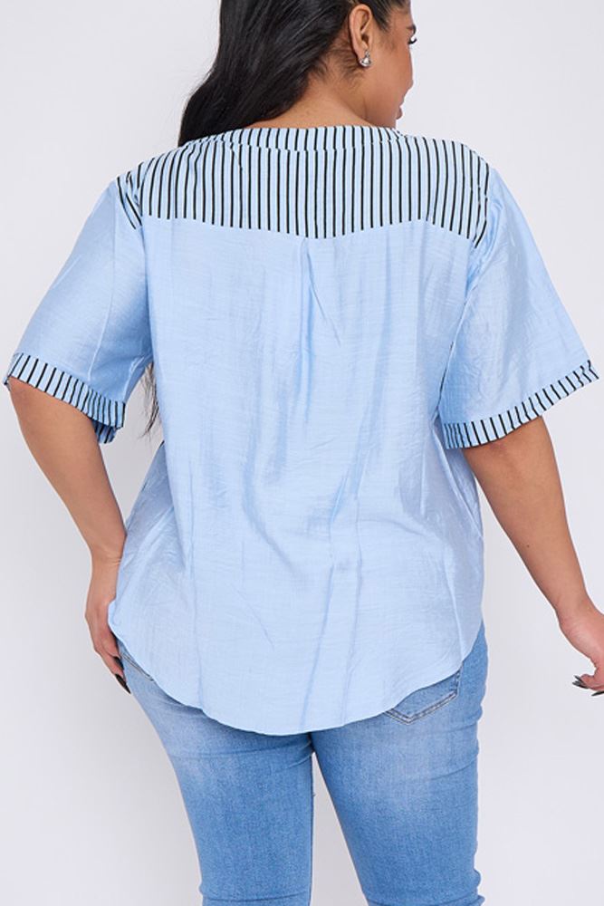 Stripe Print Cotton Top