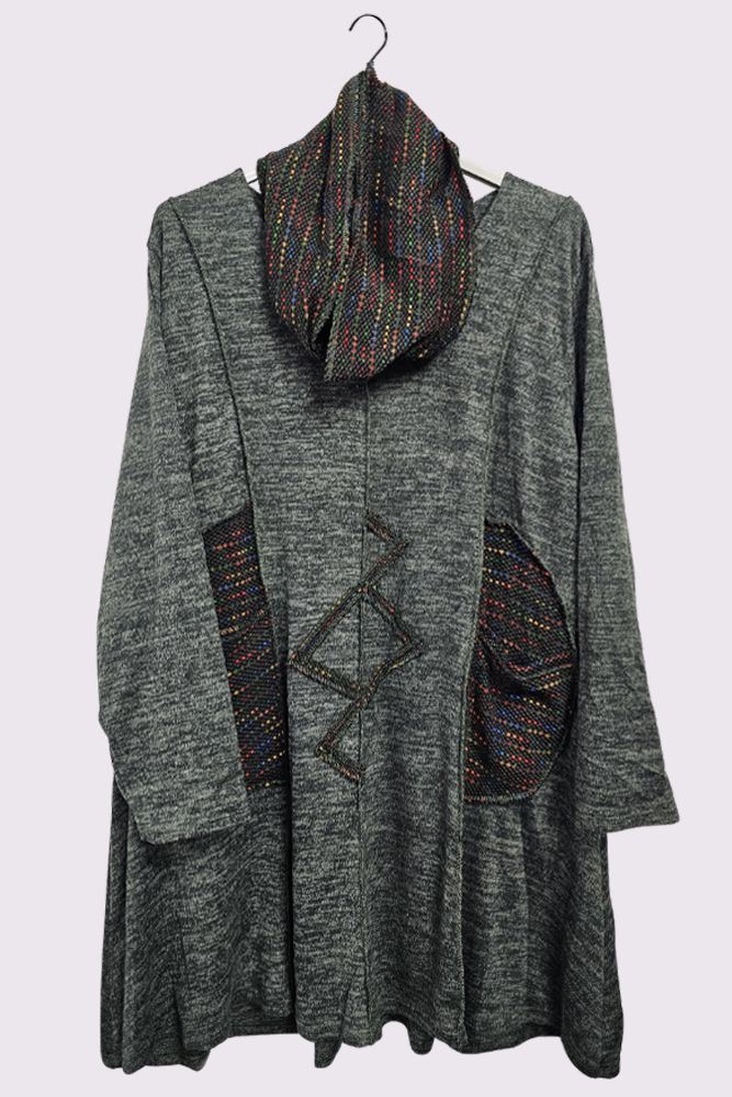 Multi-Colour Zig Zag Scarf Tunic Top