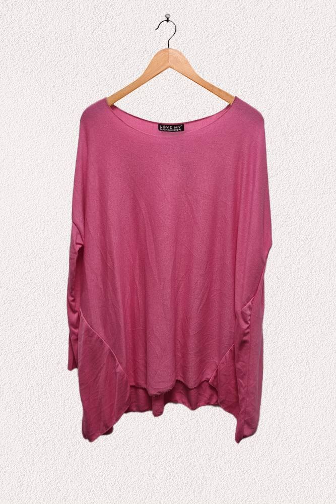 Oversized Soft Feel Slight Dip Hem Top