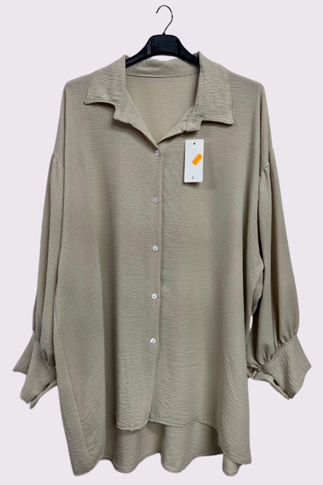 Plain Oversized Button Up Shirt