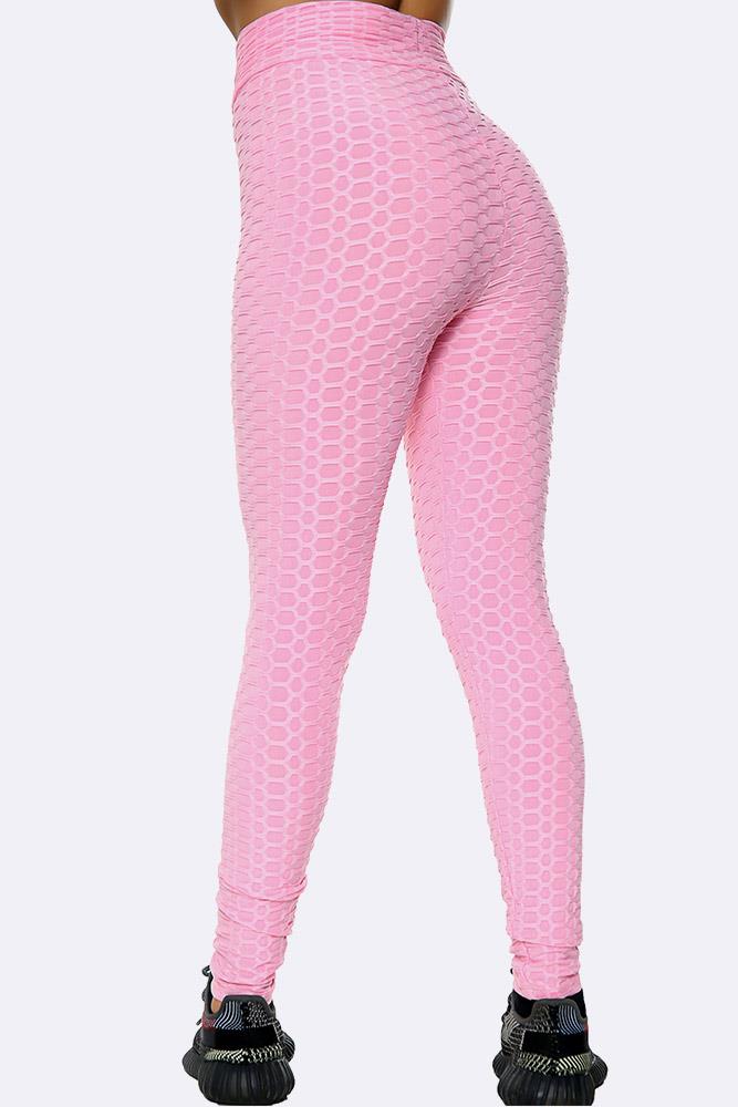 Women High Waisted Textured Detailed Leggings