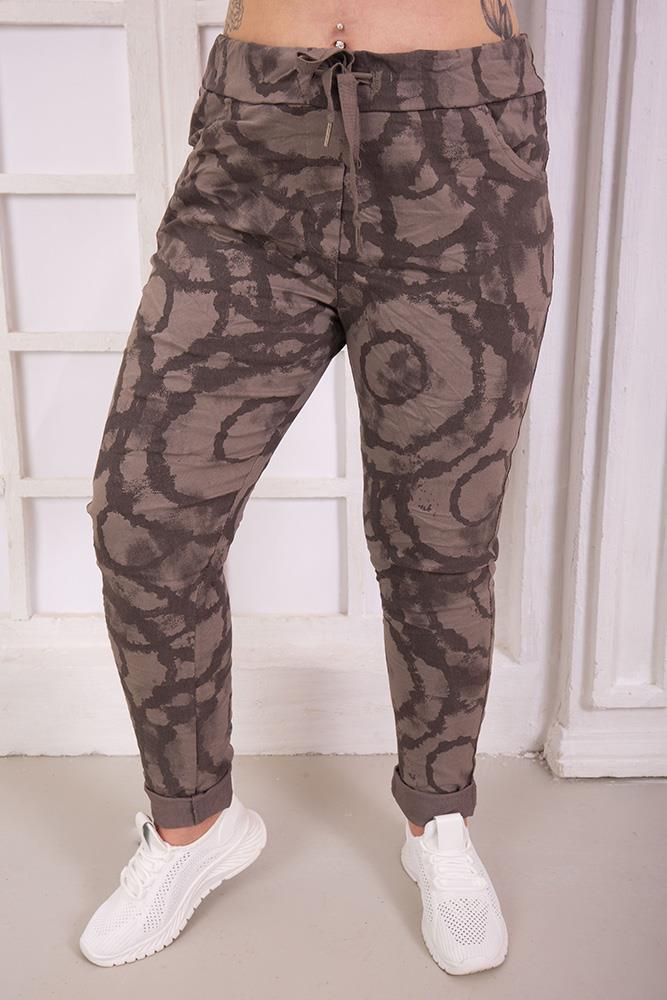 Tie Dye Print Viscose Trouser