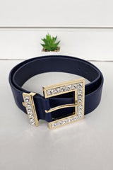 Rhinestone Buckle Belt