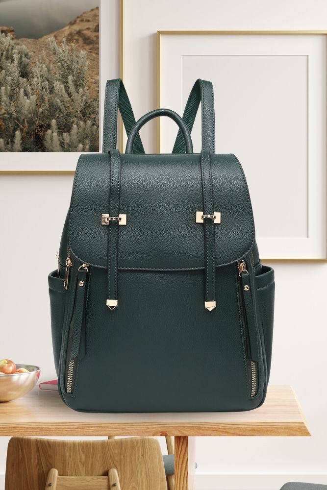 Luxury Leather Top handle Backpack