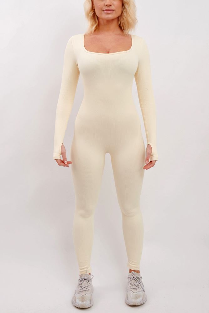 Ribbed Seamless Nylon Jumpsuit