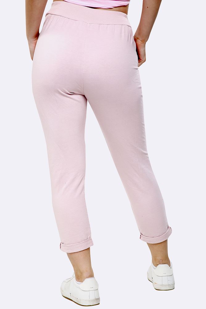 Lily-rose Italian Plain Drawstring Pocket Trousers