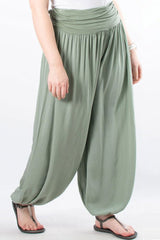 Plain High Waist Harem Pants