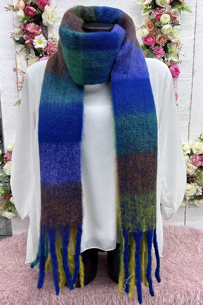 Multi Check Print Soft Scarves