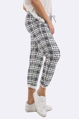 Cotton Star Print Drawstring Trouser