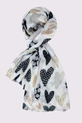 Heart Print Scarves