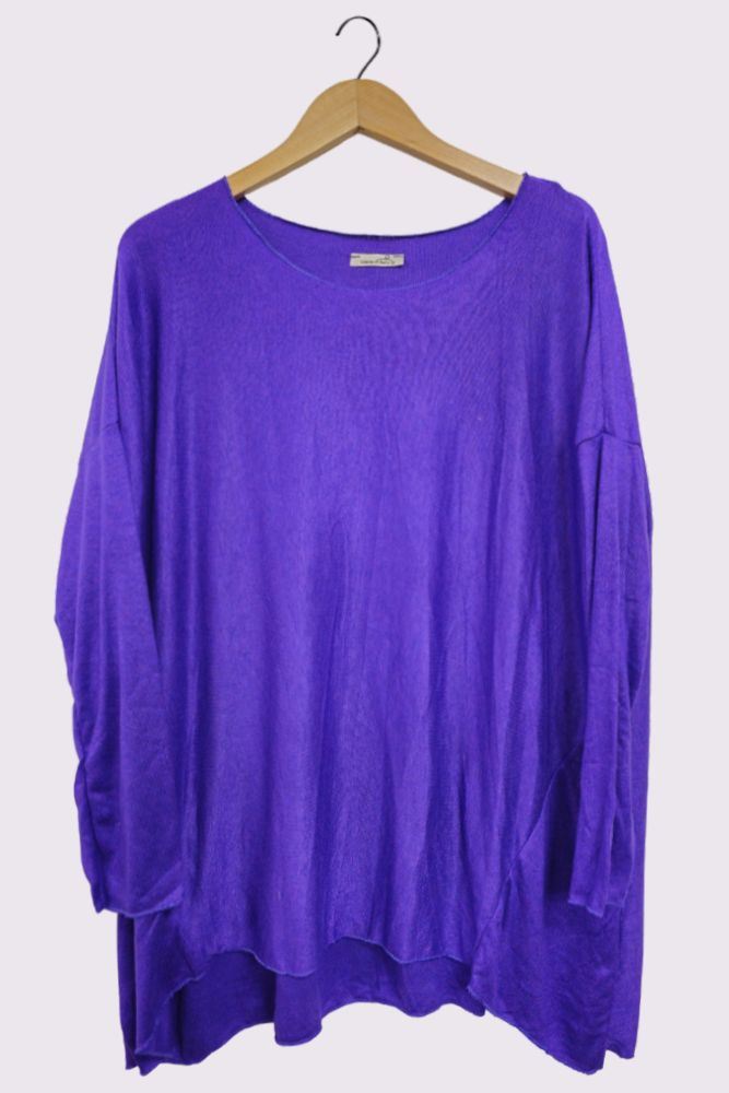 Oversized Soft Feel Slight Dip Hem Top