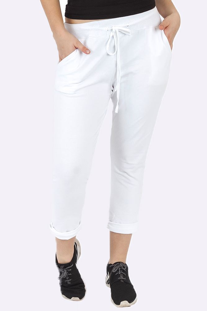 Lily-rose Italian Plain Drawstring Pocket Trousers