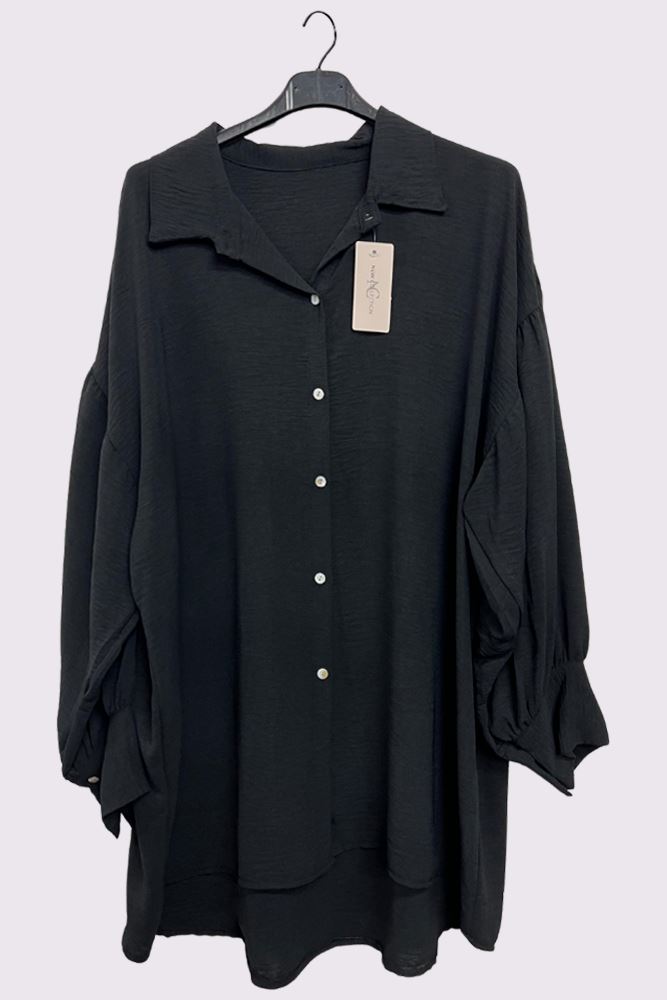 Plain Oversized Button Up Shirt