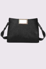 Textured Buckle Up Shoulder Bag